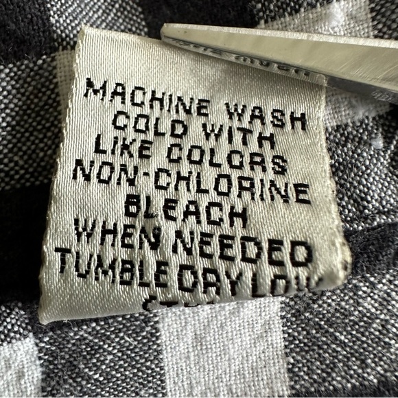 Embroidered Gingham Plaid Womens M Short Sleeve Zip Top Cottagecore Grannycore - Picture 8 of 8